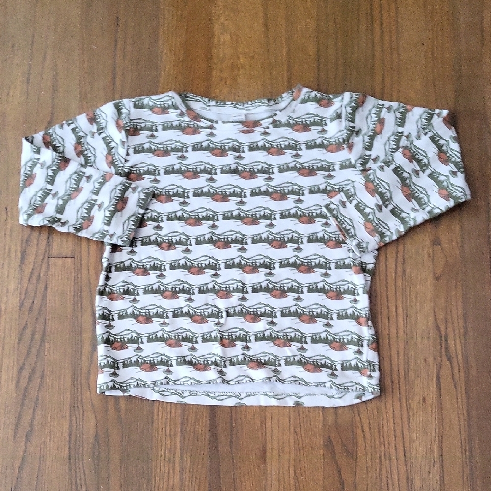 Kate Quinn Kids Long Sleeve Tee - Green, White, and Brown